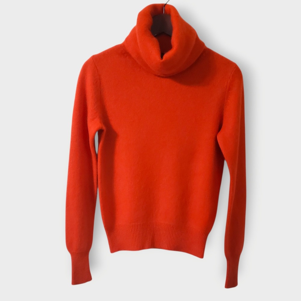 Polo Ralph Lauren Washable Cashmere Turtleneck Sweater Orange‎ Womens  Small